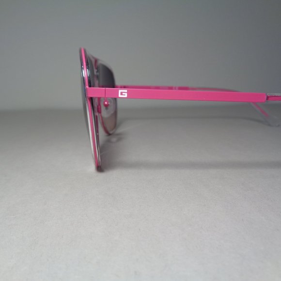 Guess GU6982 Shiny Pink New Women\'s Aviator Style Sunglasses